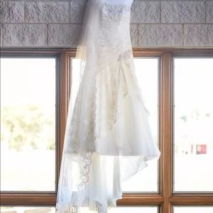 Lace Side Split Wedding Dress.